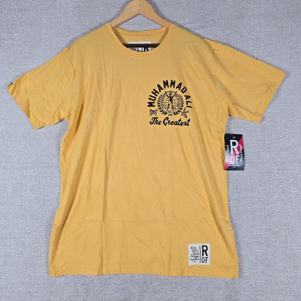 Roots of Fight Muhammad Ali The Greatest Gold Graphic Tee Mens Size XL